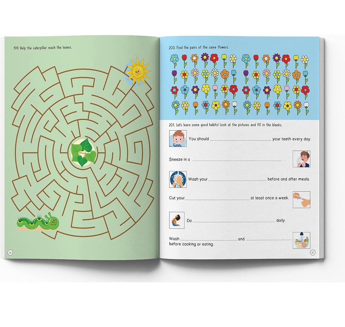 201 Brain Booster Activity Book - Fun Activities and Exercises For Children: Tracing & Pattern, Colors & Shapes, Maze